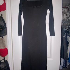 Elegant Black Long Sleeve Dress